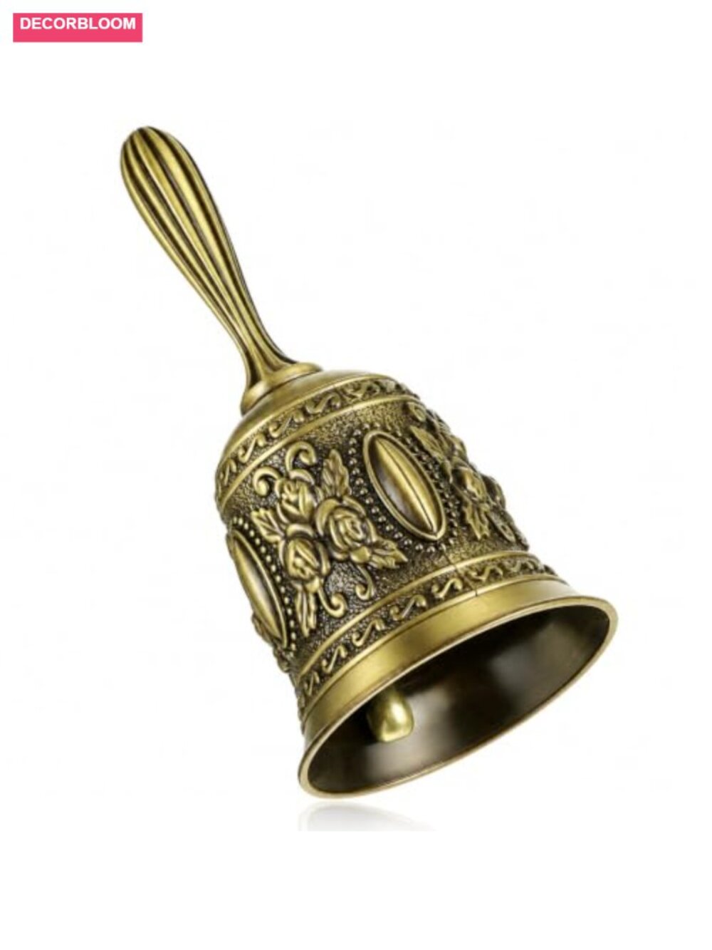 Vintage Brass Hand Bell Loud Chime Service Call Bell